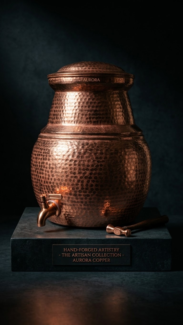 WD1 copper water dispenser, handcrafted in Nepal