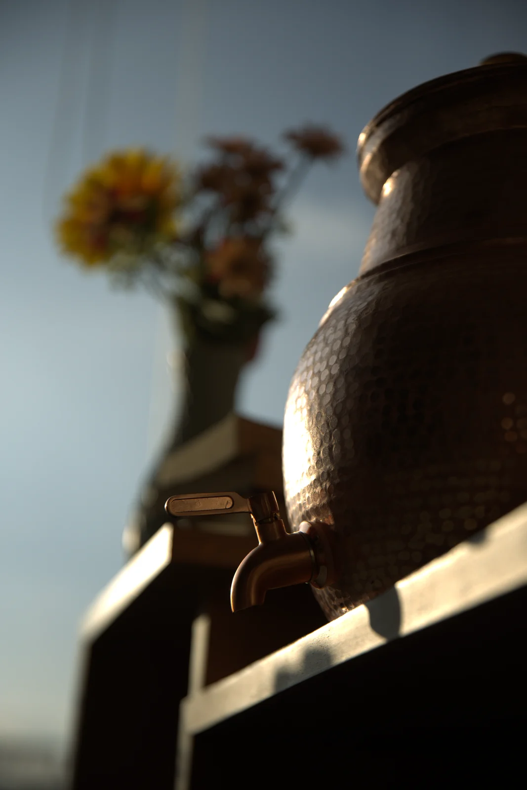 Tamakala copper water dispenser detail